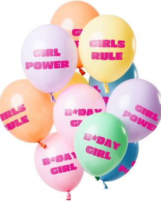 Ballonnen set Birthday Girl Pastel Mix - 12stk