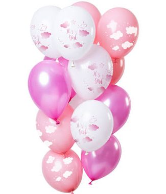 Ballonnen set It's a Girl - 12stk