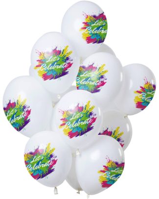 Ballonnen set Color Splash Let's Celebrate - 12stk