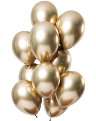 Ballonnen Mirror Chrome Goud - 12stk