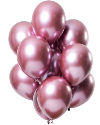 Ballonnen mirror chrome roze - 12stk