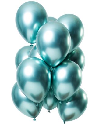 Ballonnen Mirror Chrome Groen - 12stk