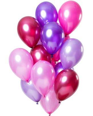 Ballonnen set merry berry pink metallic mix - 15stk