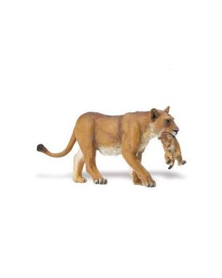 Plastic - speelgoed figuur - leeuwin met welp - 16 cm -