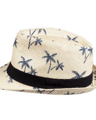 Verkleed hoedje voor Tropical Hawaii party - palmbomen print - volwassenen - Carnaval