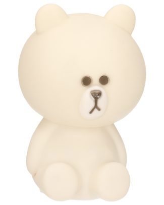 Concorde Kinder nachtlampje/bureaulampje - beertje - wit - 14 cm -