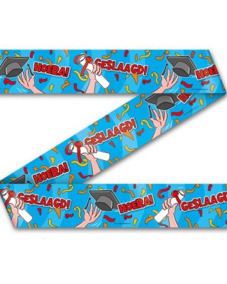 Partytape Cartoon Geslaagd