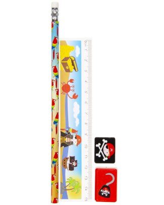 Complete piraat tekenset set 4-delig -