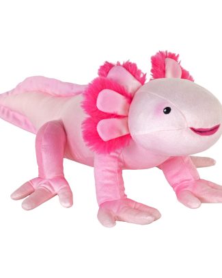 Wild Republic Axolotl Knuffel - salamander - pluche - roze - 30 cm - dierenknuffel