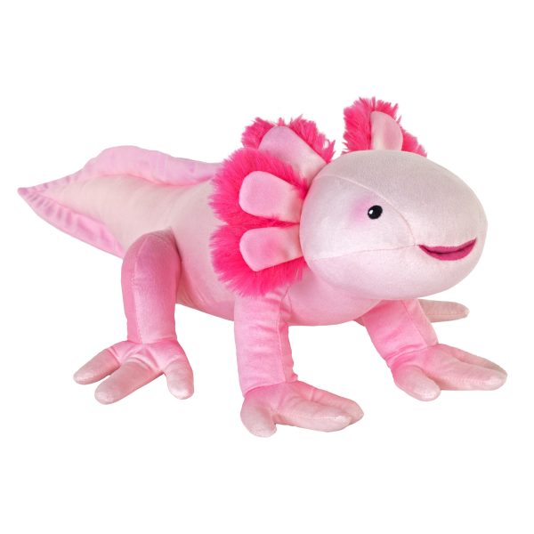 Wild Republic Axolotl Knuffel - salamander - pluche - roze - 30 cm - dierenknuffel