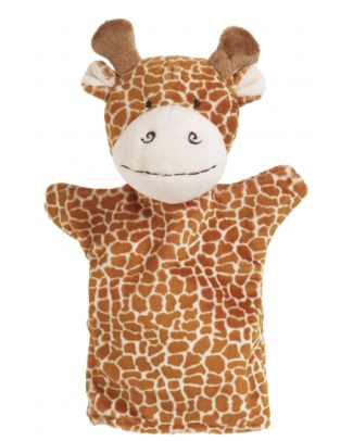 Nature Planet handpop Giraffe - 23 cm - poppen theater - dieren knuffels -