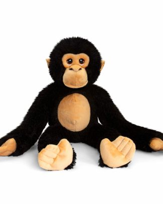 Pluche knuffel chimpansee aap - zwart - 38 cm - Apen knuffels - dieren - cadeau
