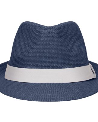 Marineblauw met wit trilby hoedje