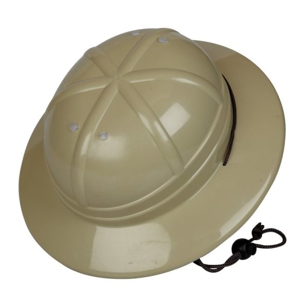 Safari helm - kaki - jungle - kinderen - verkleedhoed - carnaval accessoires
