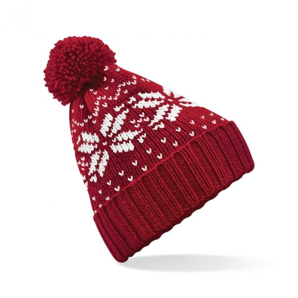 Wintermuts Snowstar - rood - gesponnen acryl - volwassenen