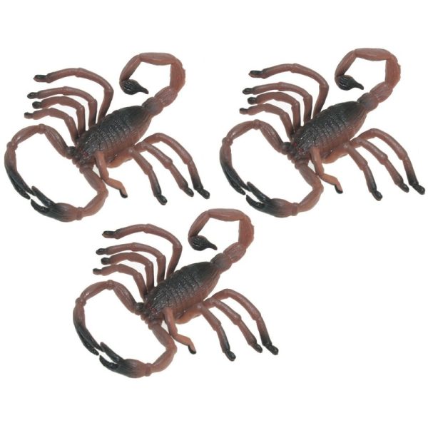 3x Enge halloween beestjes schorpioenen van plastic 8 cm