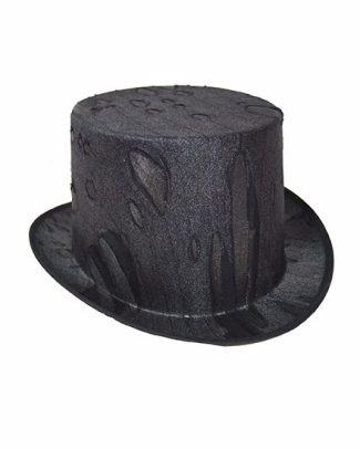 Horror/Halloween thema zwarte hoge hoed - voor volwassenen
