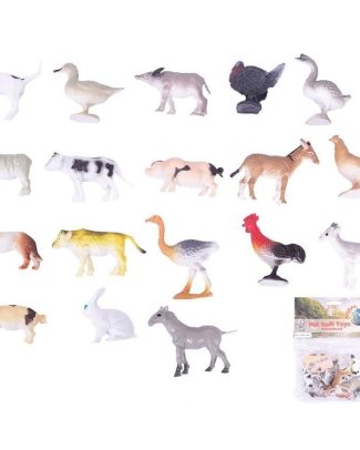 Pia Boerderij diertjes/dieren - 24x stuks - 2-6 cm -