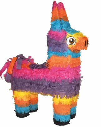 Vrolijk gekleurde ezels pinata 56 cm