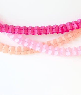 Pastel Roze Slingers - 3stk