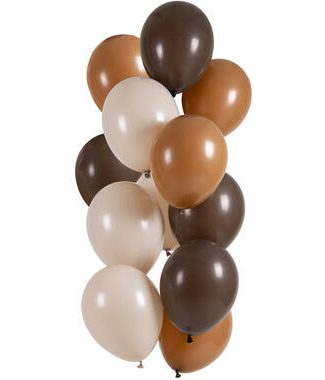 Ballonnen Set Mocha Chocolate - 12stk