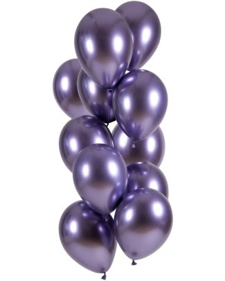 Ballonnen Set Ultra Shine Purple - 12stk
