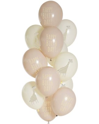 Ballonnen Set Birthday Giraffe - 12stk
