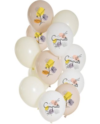 Ballonnen Set Congrats - 12stk