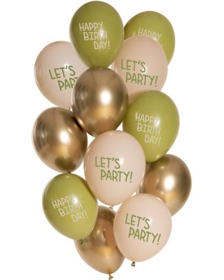 Ballonnen Set Golden Olive - 12stk