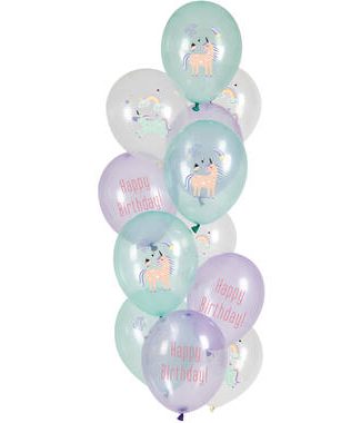 Ballonnen Unicorns&Rainbows - 12stk