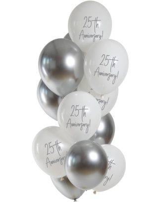Ballonnen Set 25 ft Anniversary - 12stk