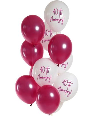 Ballonnen Set Ruby Anniversary - 12stk