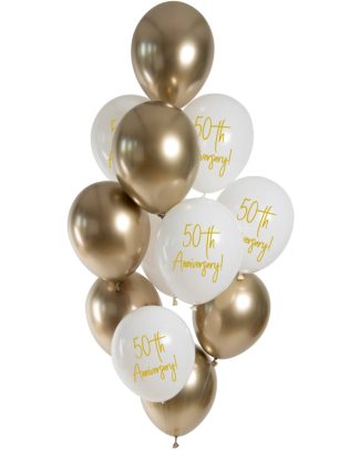 Ballonnen Set Golden Anniversary - 12stk