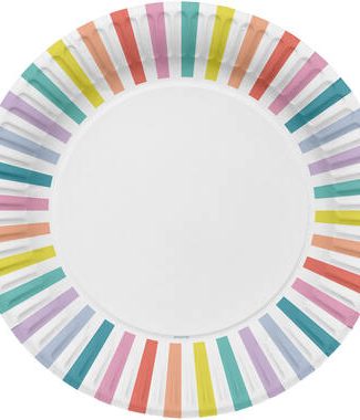 Bordjes Pastel Stripes - 8 stk