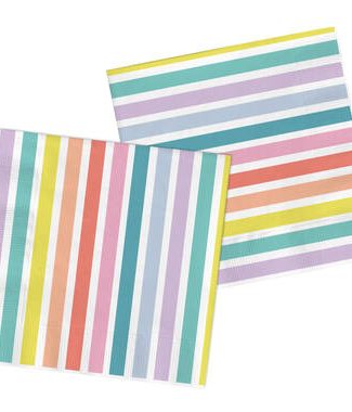 Servetten Pastel Stripes - 20stk