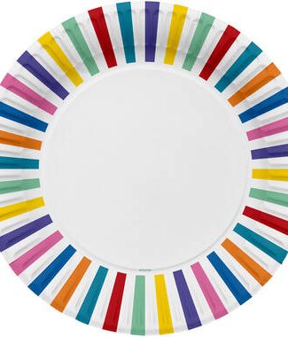 Bordjes Color Pop Stripes - 8 stk