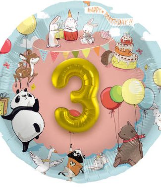 3D Folieballon Animal - 1 t/m 5 jaar