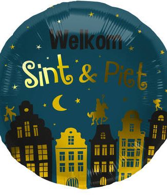 Welkom Sint en Piet Folieballon - 45cm