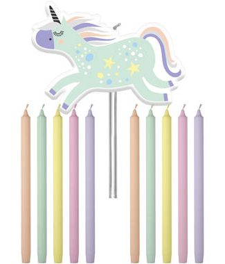 Kaarsjes Unicorns&Rainbows - 11stk