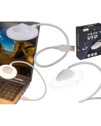 Out of the Blue LED Leeslamp met buigbare steel - wit - 33 cm - USB poort - Ufo lampje - boek lezen -