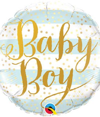 Folieballon Baby Boy  Stripe - 45cm