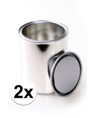 2x Hobby blikken met deksels -