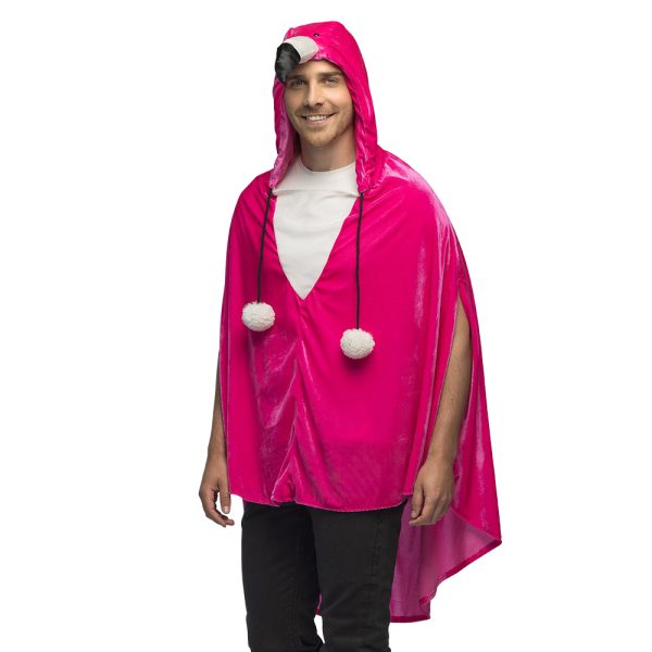 Pluche Poncho Flamingo