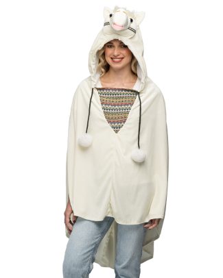 Pluche Poncho Lama