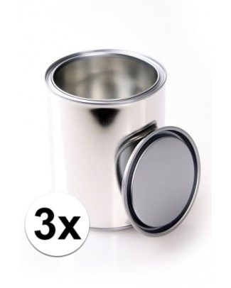 3x Hobby blikken met deksels -