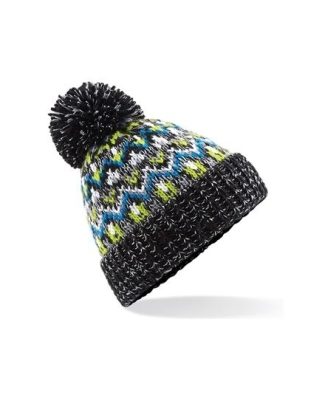 Blizzard wintermuts - pompon - groen/blauw - volwassenen - herenmuts - damesmuts - muts