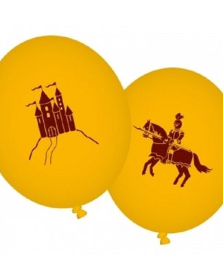 Zakje met 8x stuks Ridders feest thema ballonnen - Kinder Verjaardag feestartikelen