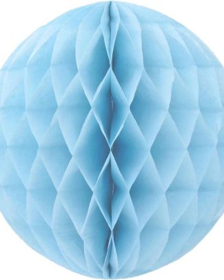 Papieren kerstballen - lichtblauw - 10 cm - kerstversiering
