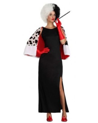 Cruel lady verkleedkleding kostuum voor dames - Jurk - met stola