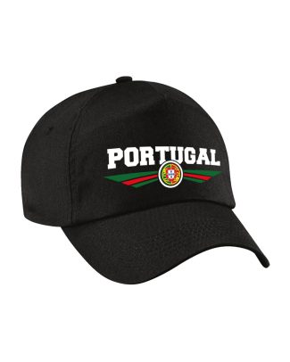 Portugal landen pet zwart / baseball cap volwassenen